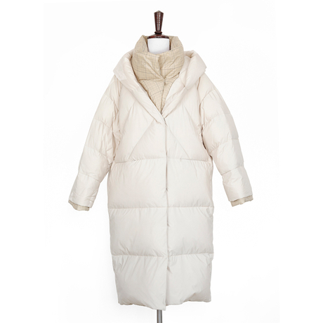 冬季女装时尚棉 v 领夹克，假两件设计时尚休闲羽绒服